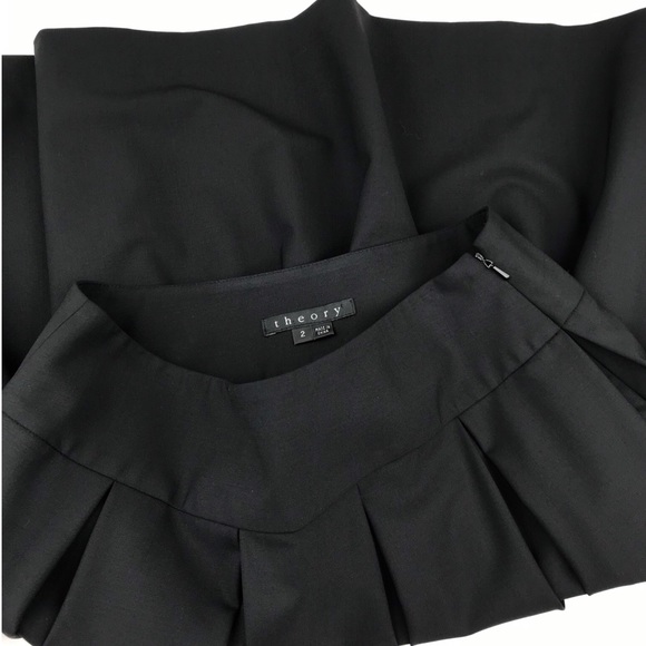 {Theory} 'Marylynn B' Pleated Aline Skirt - Picture 6 of 8
